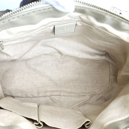 Gucci 247902 Tote Bag Beige/white GG Canvas/leather Ggkey Holder Ladies Fashion