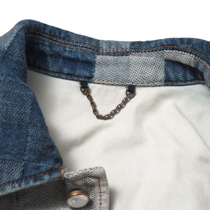 2024ssLouis Vuitton Damier Classic Denim Jacket Denim Jacket Size 50