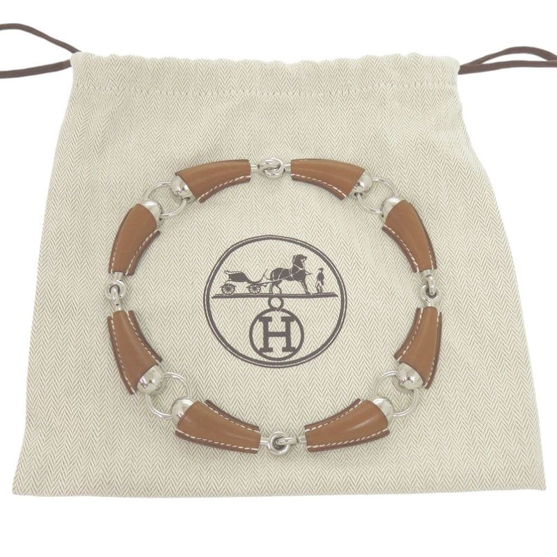 Hermes Epi Cours Ekestre Vaux Varenia/metal Fauve Silver Hardware W Engraved
