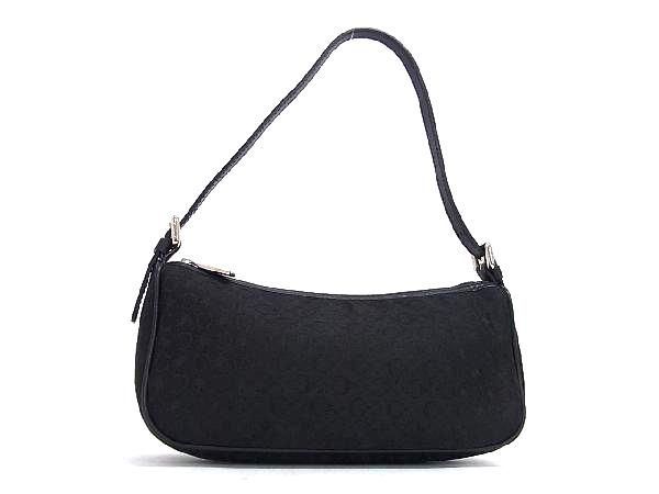 Celine C Macadam Canvas And Leather Handbag Mini Bag Ladies Black