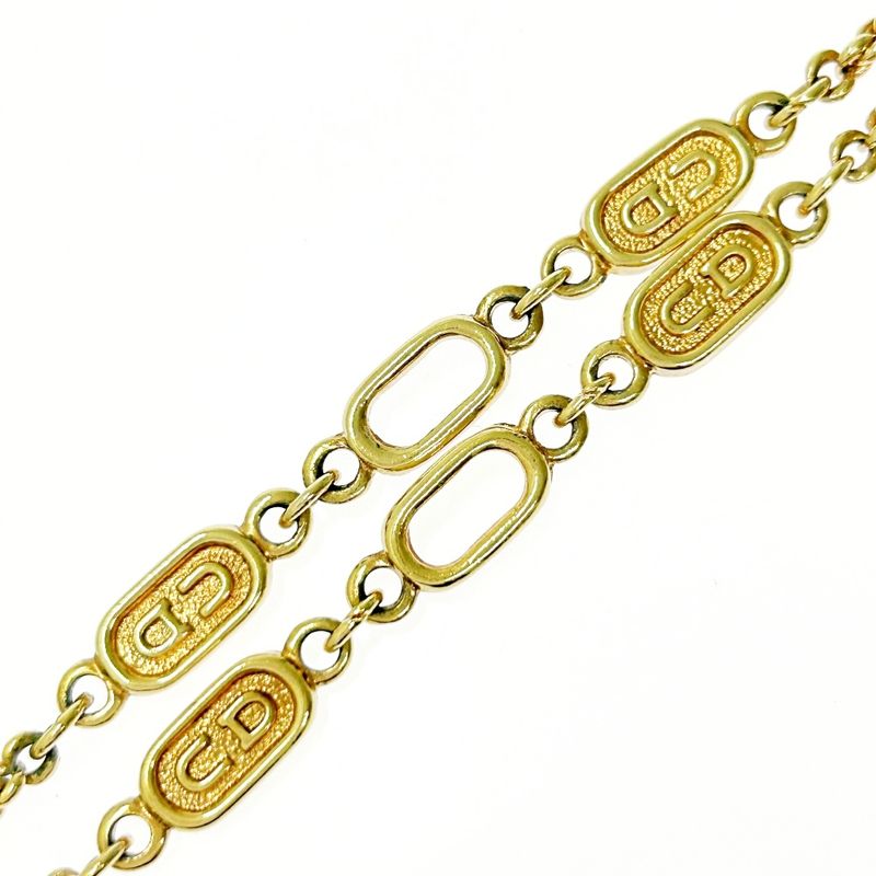 Christian Dior GP CD Logo Long Necklace Women Gold 412284 Necklace