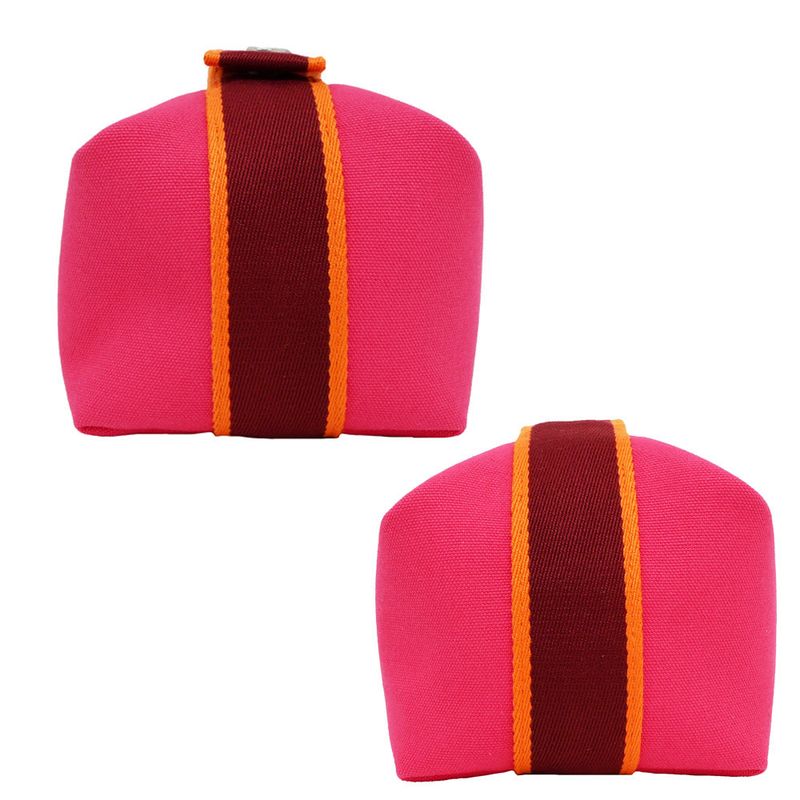 Hermes Brid A Black PM Handbag Pouch Hibiscus Pink