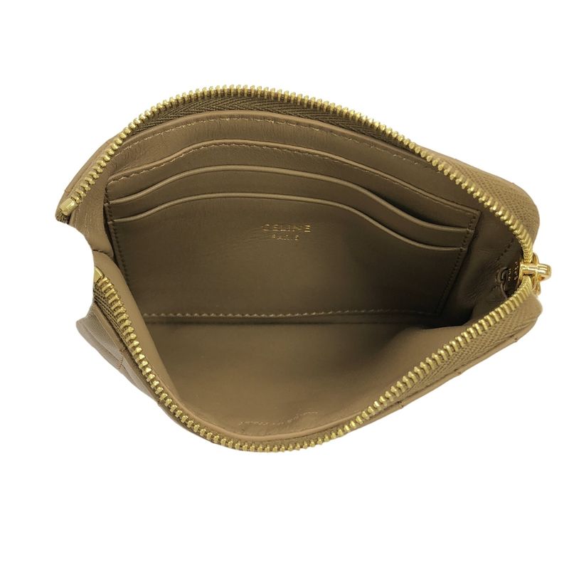 Celine Ccharm Quilted Coin Case 10b823bfl Brown