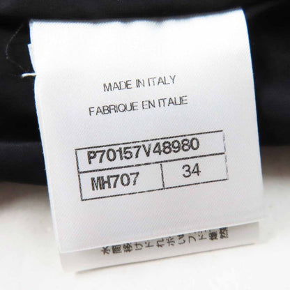 CHANEL P70157 Coco Mark Total Off Shoulder Sheer Ring Blouse Black Multi 34