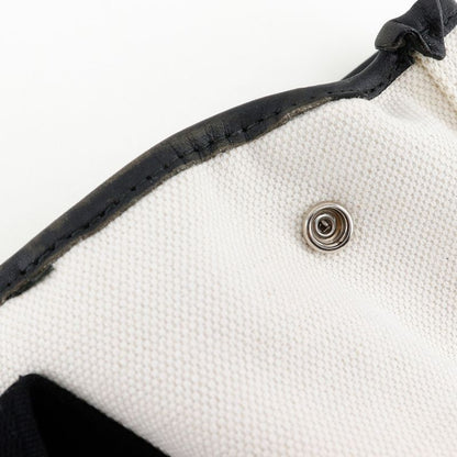 Balenciaga Cabas S Tote Canvas White/black Women's Handbag