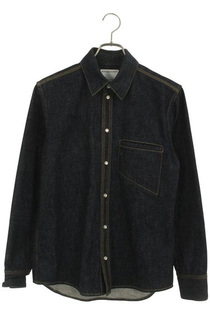 Bottega Veneta 647847 V08y0 Denim Long Sleeve Shirt Men 38