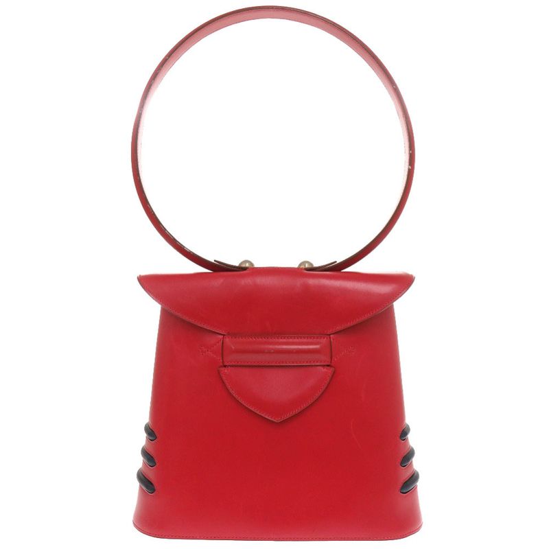 Hermes East Box Calf Rouge Vif Silver Hardware 00X Engraved Vintage One