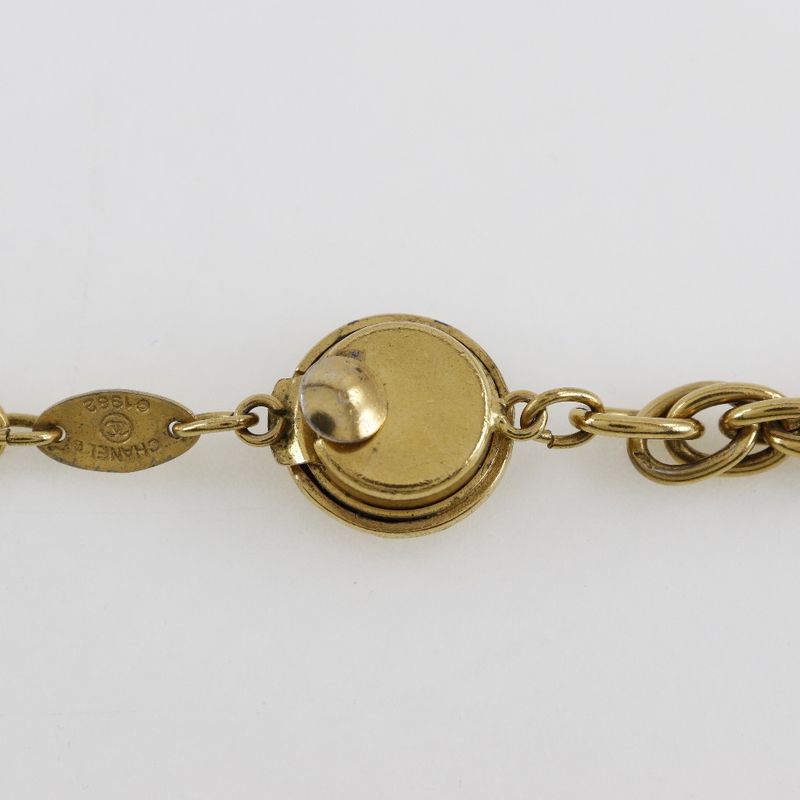 Chanel Long Chain Vintage Gold Plated Ladies 90.2g Necklace