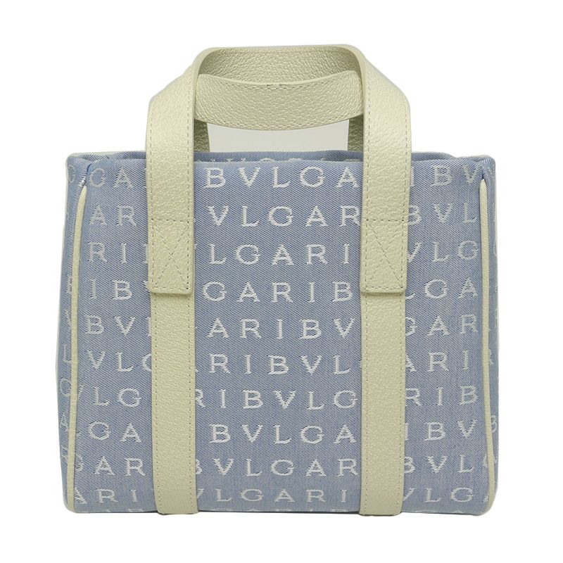 Bulgari Bvlgari Logomania Handbag Women Blue Light Blue