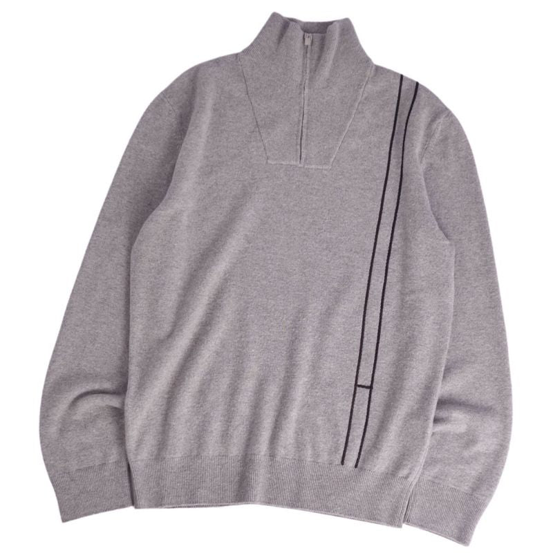 Hermes Knitted Sweater Half Zip H Logo Wool