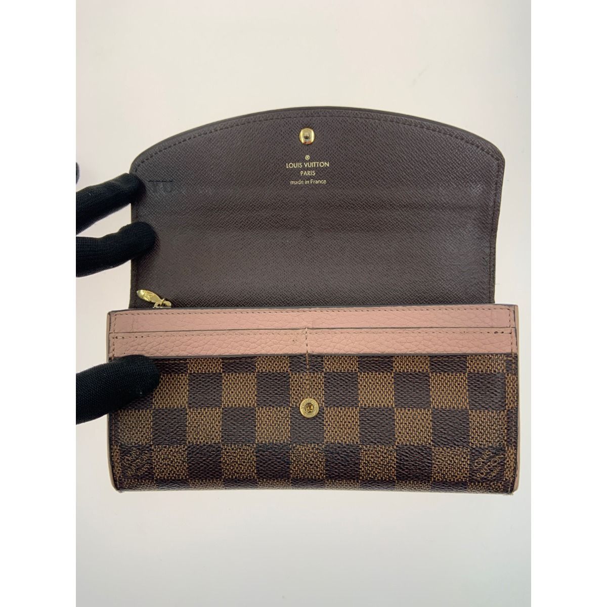 Louis Vuitton Damier Portefeuille Normandy Bifold Long Wallet N61262 Brown