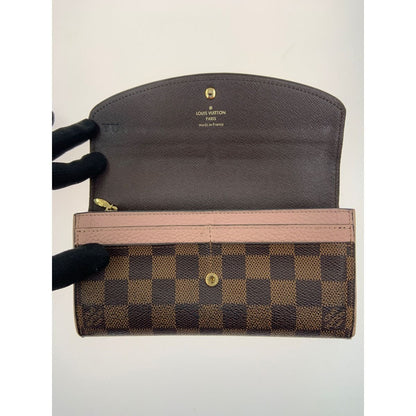 Louis Vuitton Damier Portefeuille Normandy Bifold Long Wallet N61262 Brown