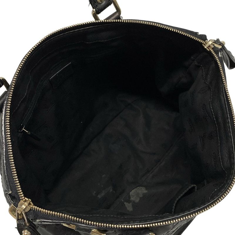 Gucci Handbag Sookie Stripe Line 247902 Black Leather