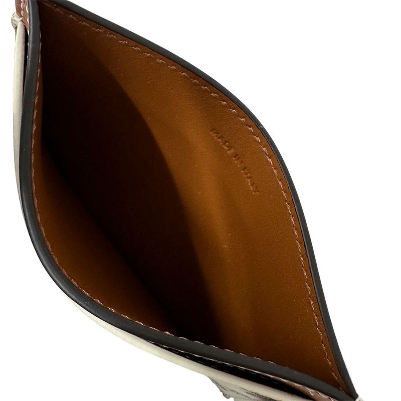 Celine Card Case Women's Men's Brand PVC Triomphe White Brown Card Holder