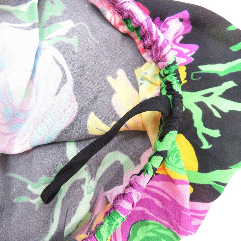 Gucci Ken Scott Print Rayon Cotton Black Long Skirt 1113 Gucci