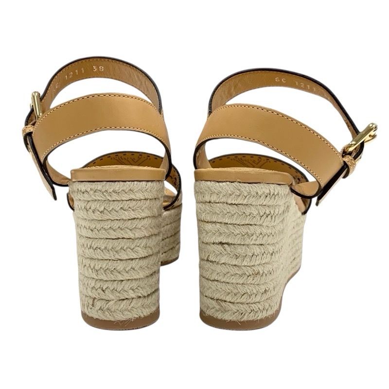 Louis Vuitton Starboard Line Sandals Shoes Leather Camel Unused Monogram