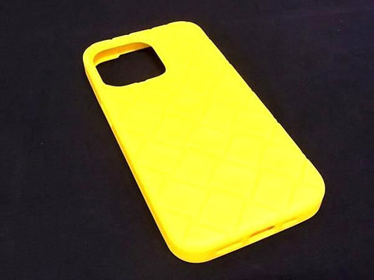 Bottega Veneta Intrecciato Rubber Iphone14pro Phone Case In Yellow Bi2585