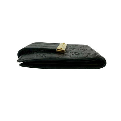Gucci Guccissima GG Pattern Logo Hardware Plate Leather Bifold