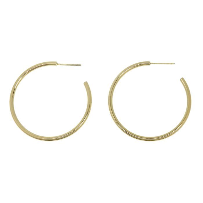 Tiffany & Co Tiffany & Co Plain Hoop Earrings 18K Yellow Gold 750 Yellow Gold