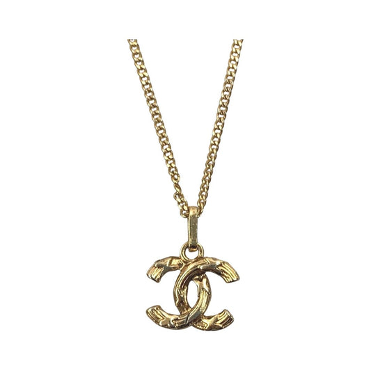 Chanel Mini Nico Mark Necklace Gold