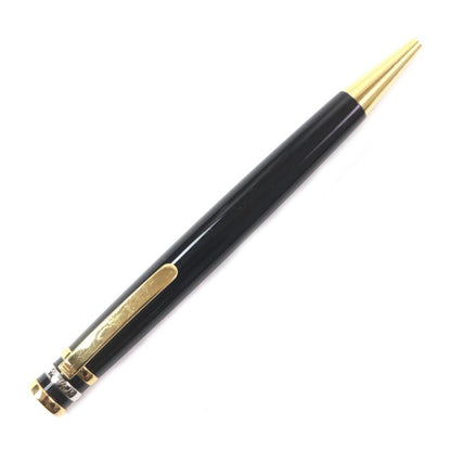  Cartier Trinity Logo Engraved Twist Ballpoint Pen Black Gold