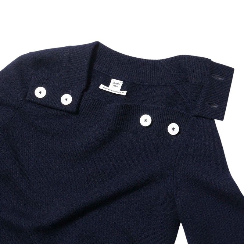 Hermes Knitwear Size 34 Total Cashmere Long Sleeve Knitted Sweater Serie