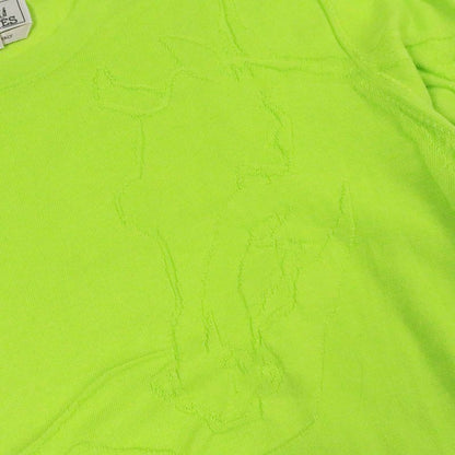 Hermes 2021 Horse Pattern Crew Neck Light Hand Long Sleeve Knit Sweater Lime