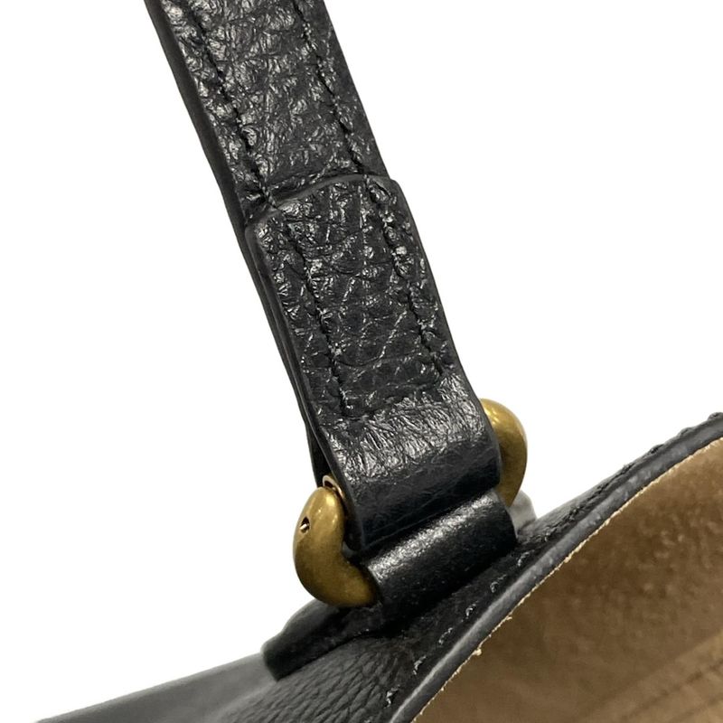 Gucci Tote Bag GG Marmont 779831 Black Leather