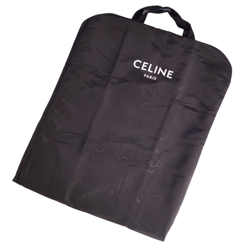 Celine Long Coat Double Breasted Check Wool