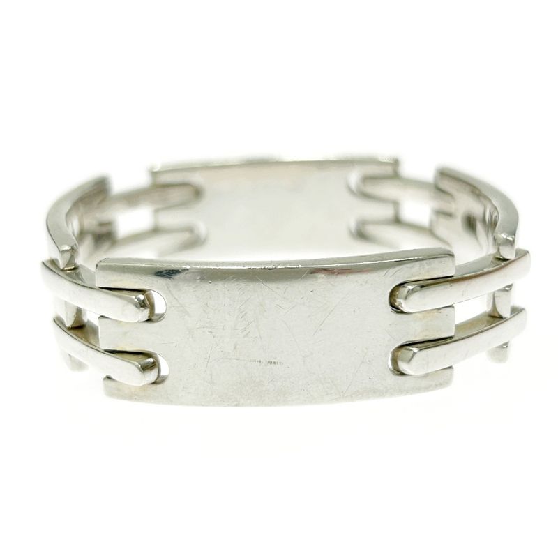 Gucci Silver Logo Plate Link Bracelet 60.8g 925 Engraved 354283 Bracelet