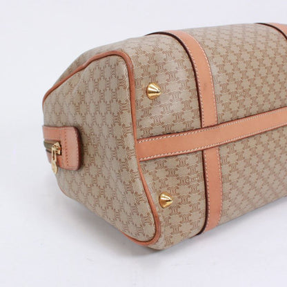 Celine Macadam Leather X PVC Beige Handbag Gold