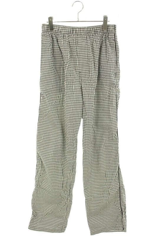 Balenciaga 626833 Til17 Hound's Tooth Check Nylon Long Pants Men 46