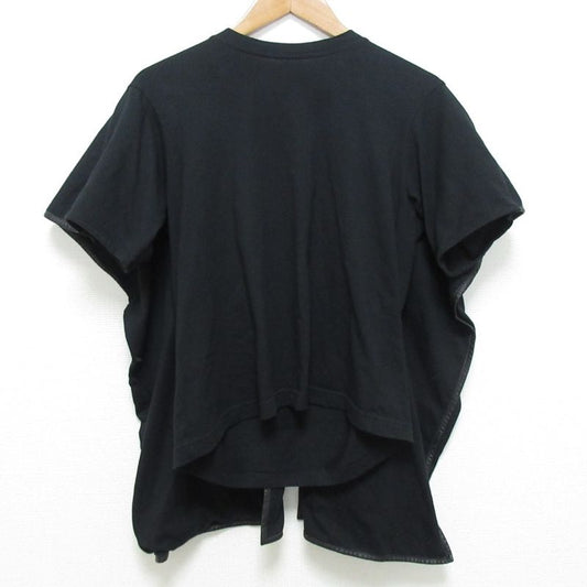 Good Celine Phoebe Period Leather Trim Layered Cut and Sewn Size S Black