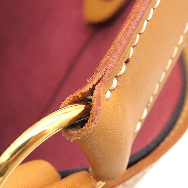 Hermes Handbag Muselière 2 Box Calf Rouge Vif X Natural X Havana Gold Hardware