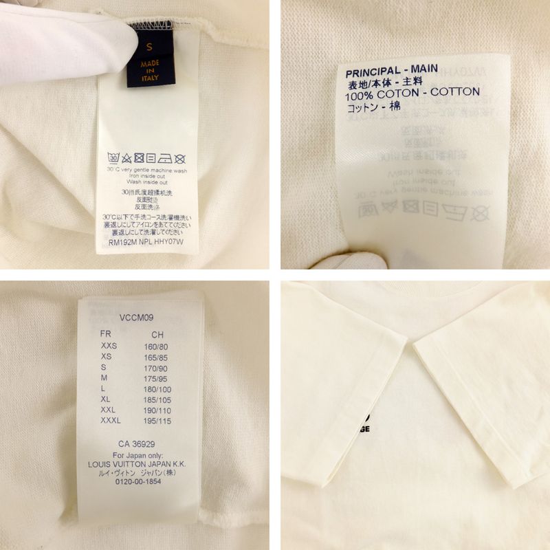 Louis Vuitton T-shirt Logo Monogram Short Sleeve LV White Notation
