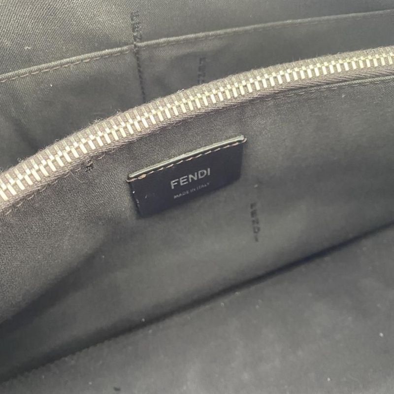 Fendi by the Way Medium 2-Way Handbag 8bl124 Leather Green Beige Multicolor