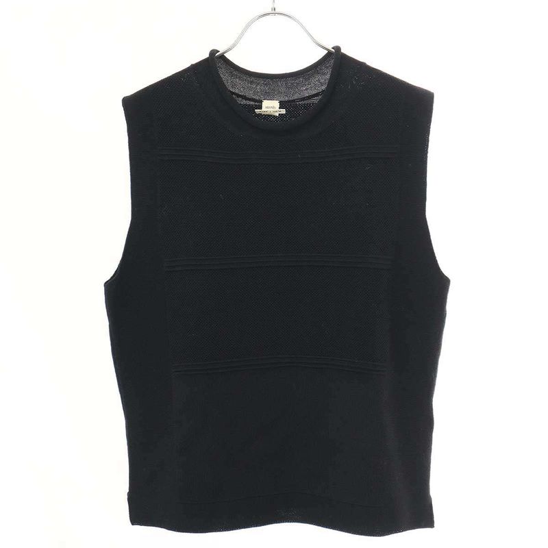 Hermes Jacquard Wool Knit Vest Black 44