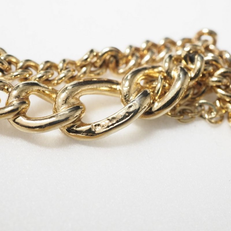 Christian DIOR Vintage Necklace Chain Necklace Rhinestone Pave 20250630 Ra5180