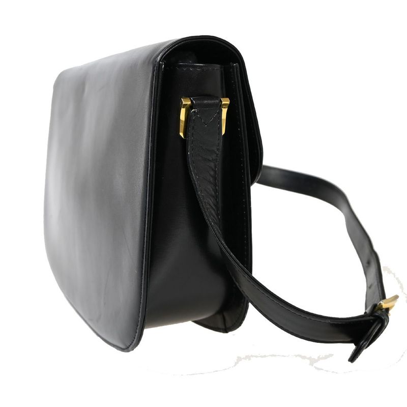 Celine Carriage Shoulder Bag Leather Black 83fa496