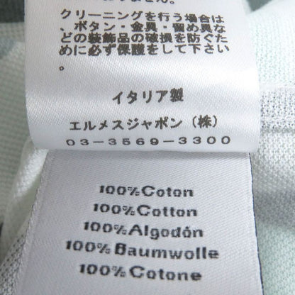 Hermes 23SS 100% Cotton All-over Pattern Shell Button Short-sleeved Polo Shirt