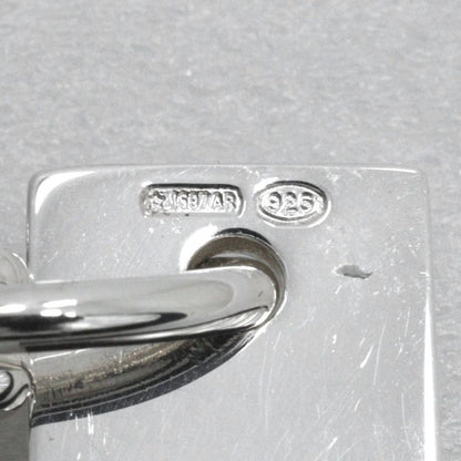 Gucci Logo Plate Silver 925 Ladies 6.8g Bracelet