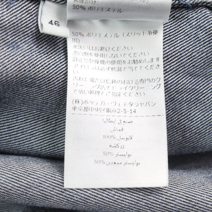 Bottega Veneta 21SS 659272 Lyocell Oversized Cropped Denim Shirt Indigo Blue 46