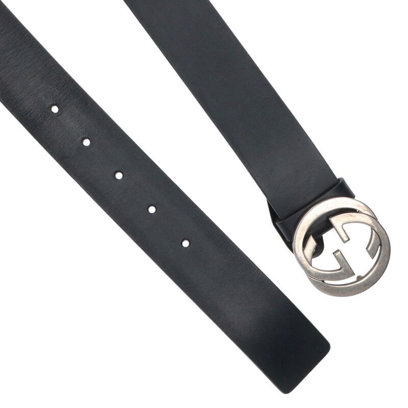 Gucci 546989 Logo Buckle Leather Belt Men's 85 34