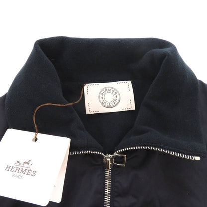 Hermes Warm Up Fleece Jacket 800165e Nylon Jacket Navy 0935 Hermes