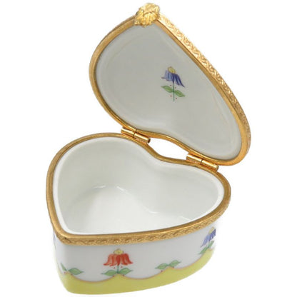 Tiffany & Co Vintage Heart Shape Flower Pottery GP Yellow White Accessory Case