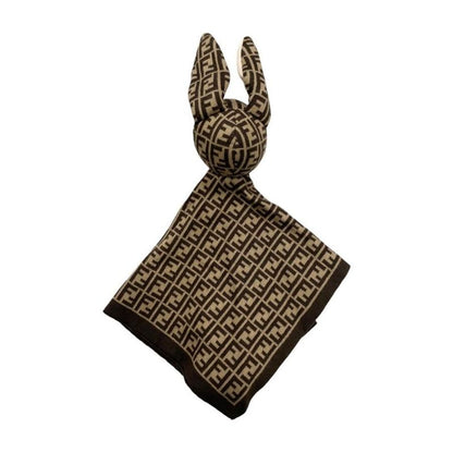 Fendi Kids Toy Doudou Bunny Rabbit Ff Logo Brown Fendi Kids