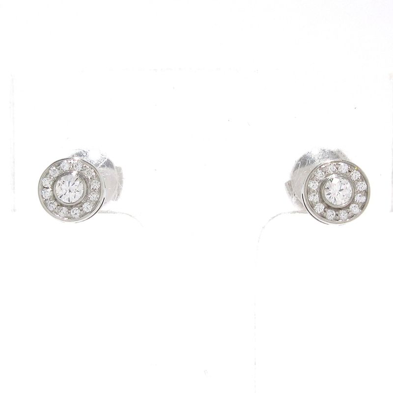 Tiffany & Co Earrings Sir Cles Set Mini Pt950 X Diamond Central Diamond Approx