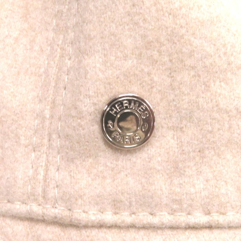 Hermes 2022 H222020n Calvi 100% Cashmere None With Serie Button Bucket Hat