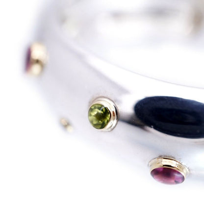 Tiffany & Co Dots Bangle Silver 925/18k Yellow Gold/colored Stone Silver