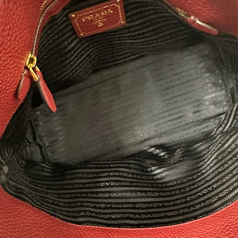 Prada Bag Women's Brand Tote Leather Bordeaux 1bg100 Red Cool Chic